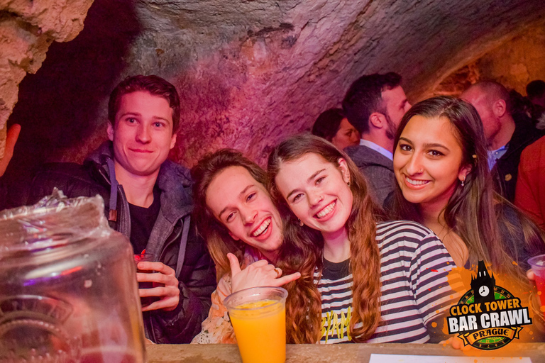 Prague: Clock Tower Bar Crawl with Drinks and Shots