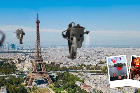 Flyg över Paris och andra världsdestinationer i VR