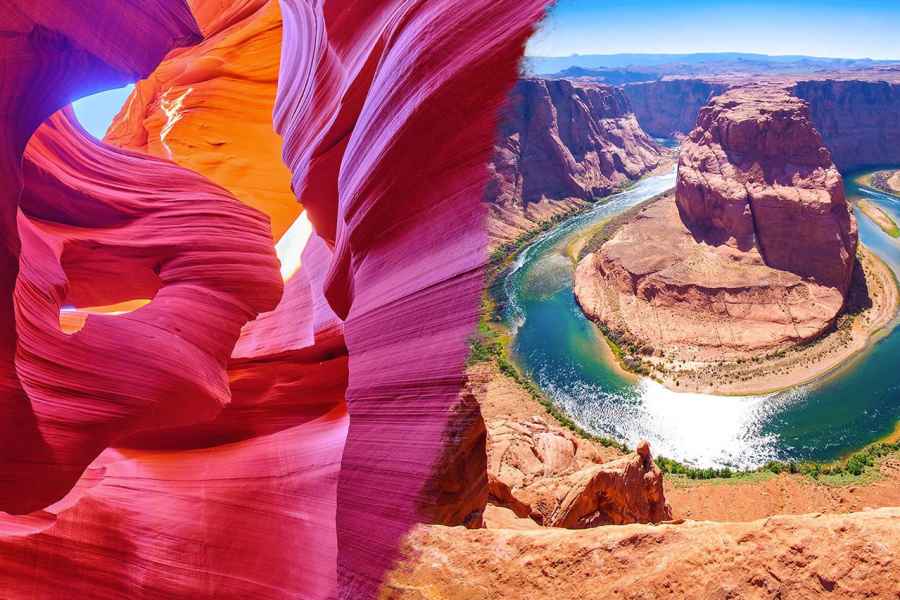 Seite: Upper oder Lower Antelope Canyon und Horseshoe Bend Tour. Foto: GetYourGuide