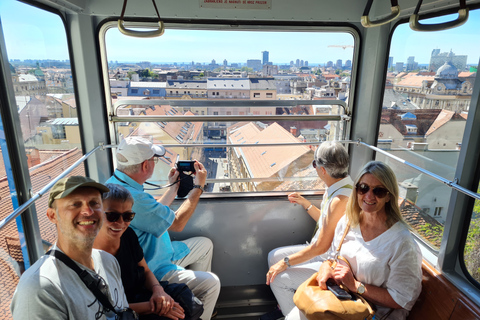 Zagreb: Excursão a pé pela cidade com passeio de funicular e túneis da Segunda Guerra Mundial