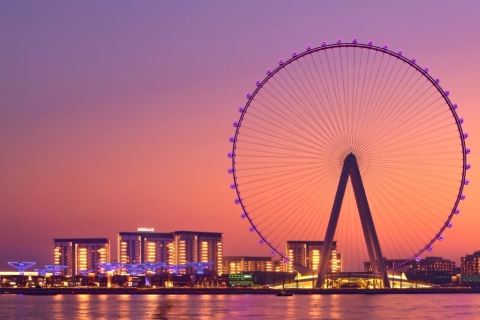 Excursión en yate por la costa de Dubai + barbacoa o picnic y guía virtualExcursión en yate de lujo por Dubai - 1,5 horas de luces nocturnas en la Marina