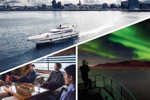 Reykjavik : croisière en yacht de luxe et aurores boréales
