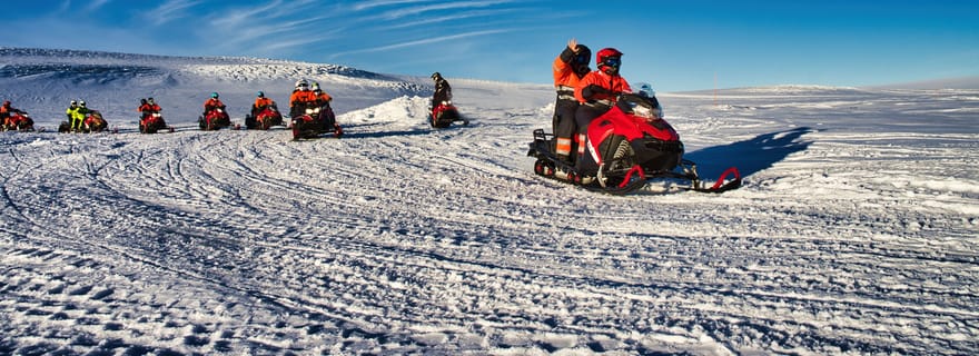 Depuis Geysir : Aventure en motoneige sur le glacier Langjökull