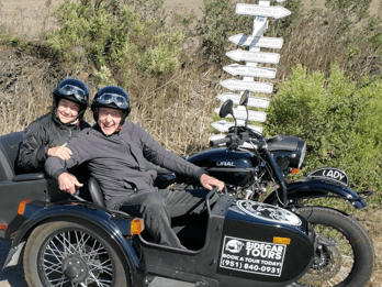 Santa Bárbara: passeio panorâmico particular de sidecar em tandem