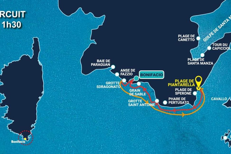 Au départ de Bonifacio : Croisière sous les falaises de BonifacioAu départ de Bonifacio : Croisière sous les falaises de Piantarella