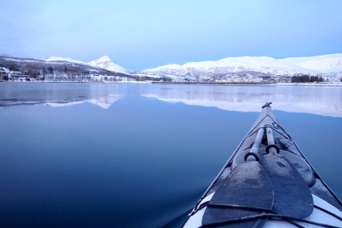 Tromsø: Excursión guiada en kayak de mar en invierno, con aperitivos