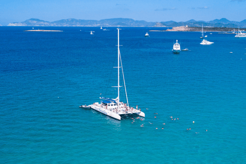 Ibiza: Catamaran Cruise to Formentera with BBQ and 2 Swimming Stops 5-Hour Day Trip