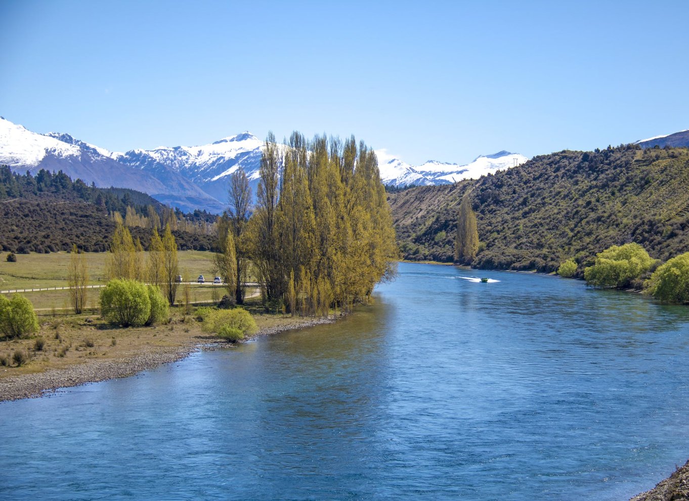 Wanaka: Bådtur på Clutha-floden