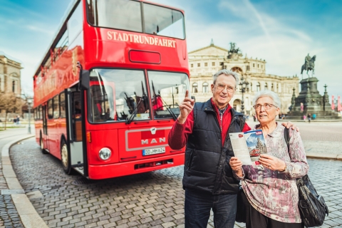 Dresden: Große Stadtrundfahrt im roten Doppeldeckerbus
