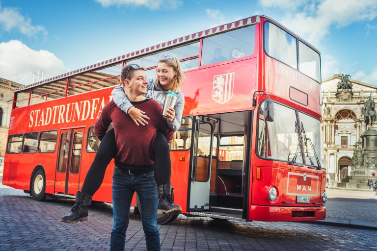 Drezno: Grand City Tour czerwonym piętrowym autobusem