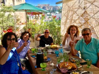 Atene: cena di 7 portate e abbinamento di vini con vista sull'Acropoli