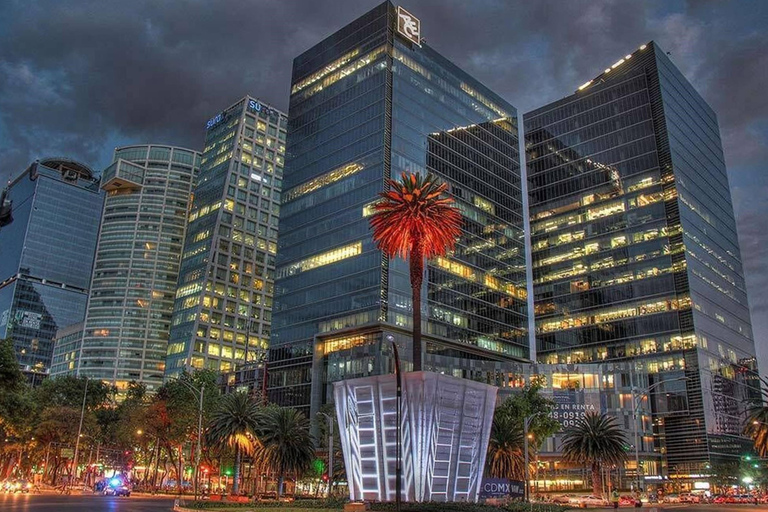 Mexico City : Visite de nuit en bus à impérialeVisite nocturne de la ville de Mexico