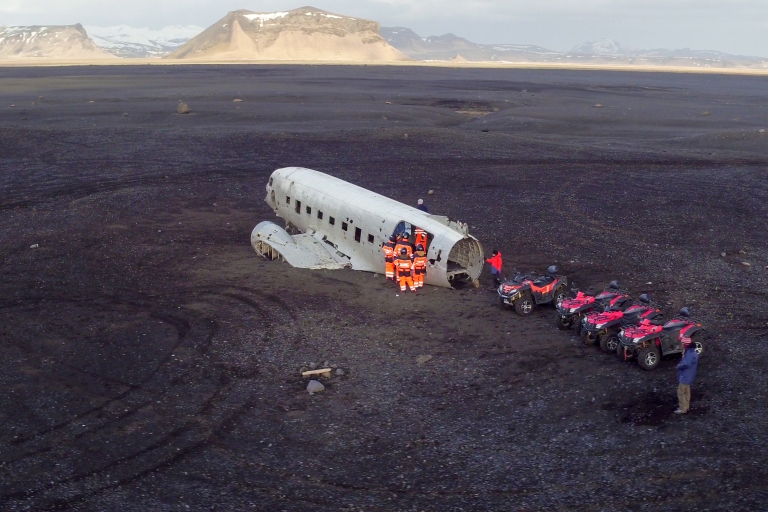Au départ de Reykjavik : Côte sud, épave d'avion et excursion en VTT sur la plage