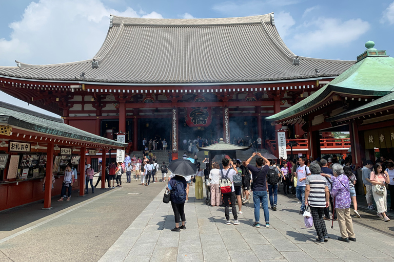 Asakusa: geschiedenistour en live optreden met lunch