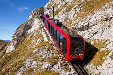 From Alpnachstad or Kriens: Mount Pilatus Roundtrip Ticket Alpnachstad: Mt. Pilatus Round-Trip Cable Car & Train Ticket