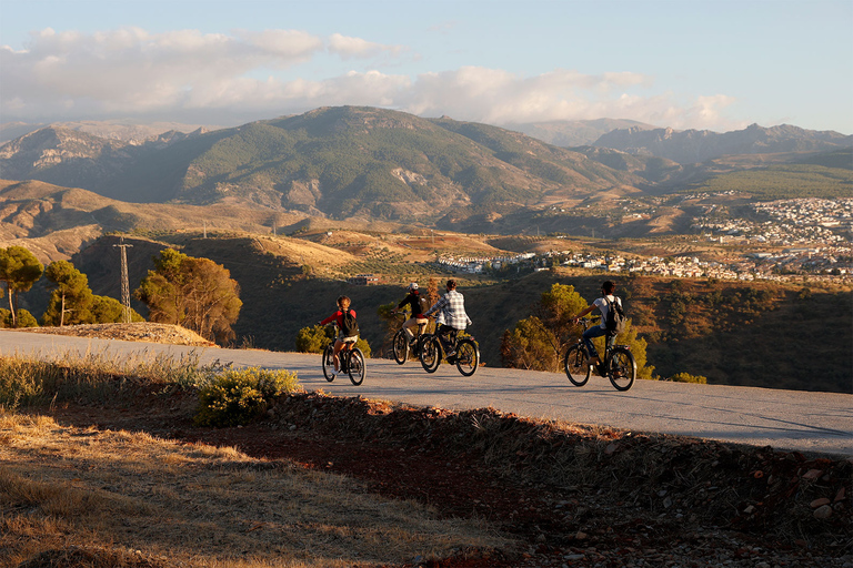 Granada: vistas de la puesta de sol de la Alhambra y Sierra Nevada en bicicleta eléctricaTour privado en inglés