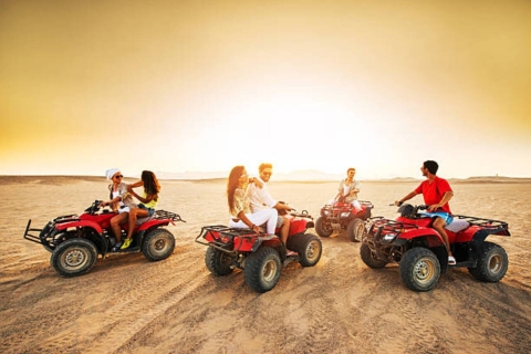 Sharm El Sheikh: Sunset Tour by ATV Quad with Echo Mountain Shared Tour by Double Quad with Camel Ride, Dinner, and Show