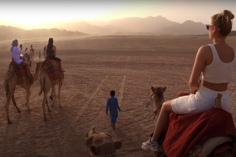 Sharm El Sheikh: Sunset Tour by ATV Quad with Echo Mountain Shared Tour by Single Quad with Camel Ride, Dinner, and Show