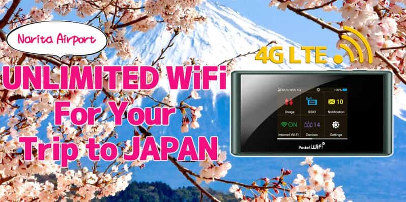 Japan: Unlimited Pocket WiFi Router 4G LTE-Delivery | GetYourGuide