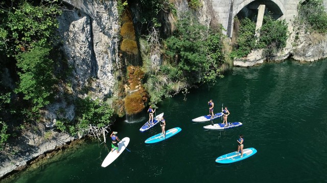Visit Bergamo Lake Iseo Guided Paddleboarding Tour in Zanica, Lombardy, Italy