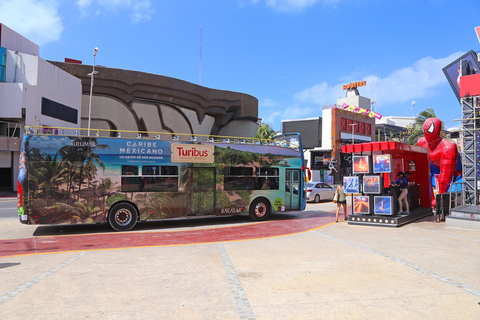 Cancun: Hop-on Hop-off Bus Tour with Flowrider Experience