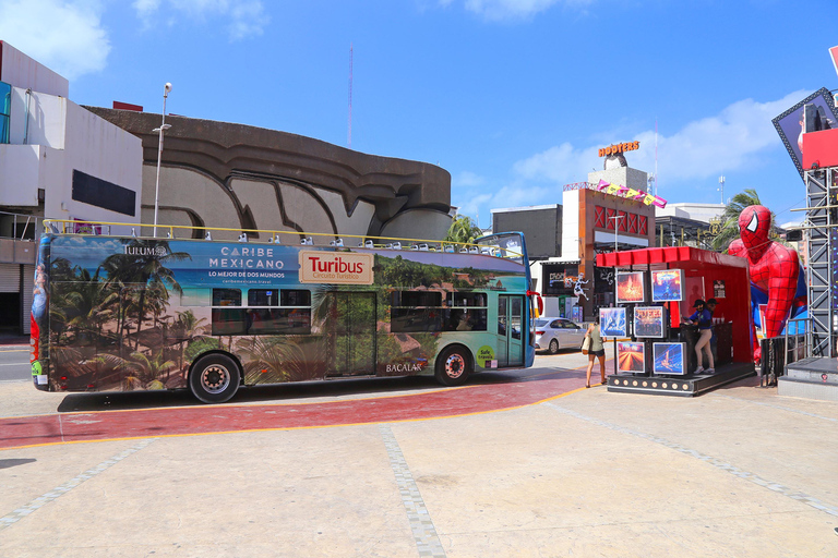 Cancun: Hop-on Hop-off Bus Tour with Flowrider Experience