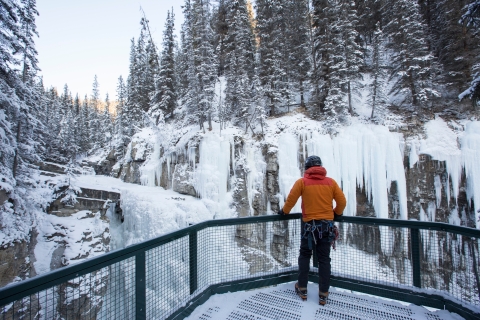 Banff: Johnston Canyon Teilweise geführte Wanderung mit Eisstollen