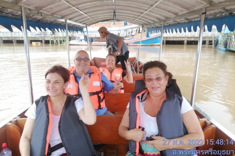 Bangkok: Prywatna wycieczka do świątyń Ayutthaya i nocnego targuPrywatna szybka wycieczka z kierowcą (bez przewodnika)