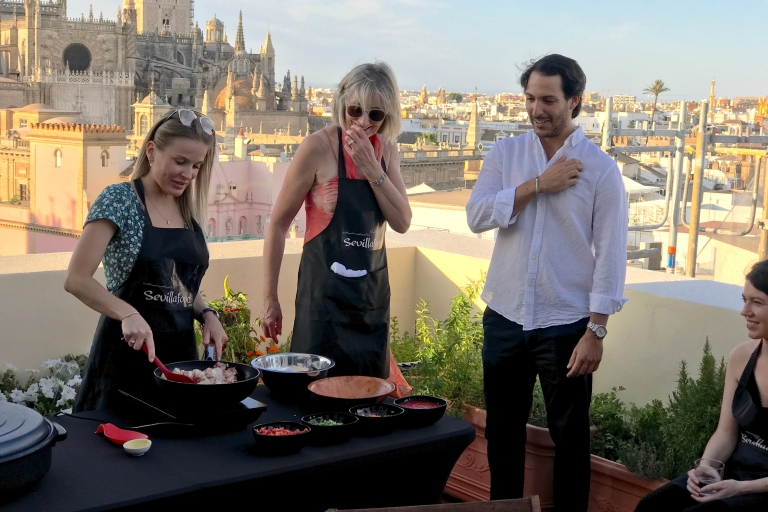 Seville: Learn to Cook Paella with Cathedral Views