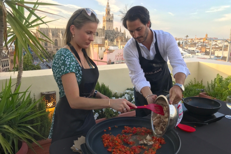 Seville: Learn to Cook Paella with Cathedral Views