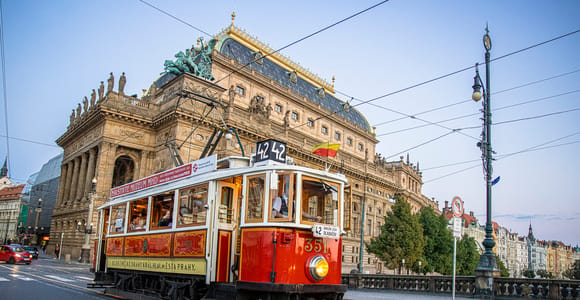 Prague: Hop-on Hop-Off Historical Tram Ticket for Line 42