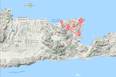 Mirabello avec Spinalonga et Agios Nikolaos depuis EloundaLimo 3 places Classe Premium ou véhicule SUV