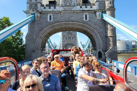 Londra: Tour panoramico guidato su un autobus d&#039;epoca a cielo aperto