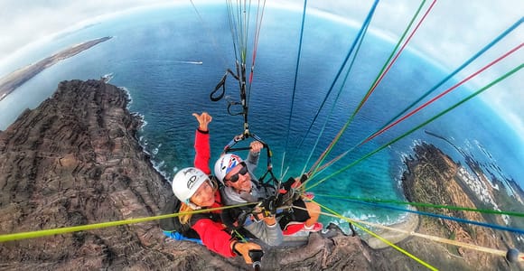 Lanzarote: Tandem Paragliding over Volcanoes & the Atlantic