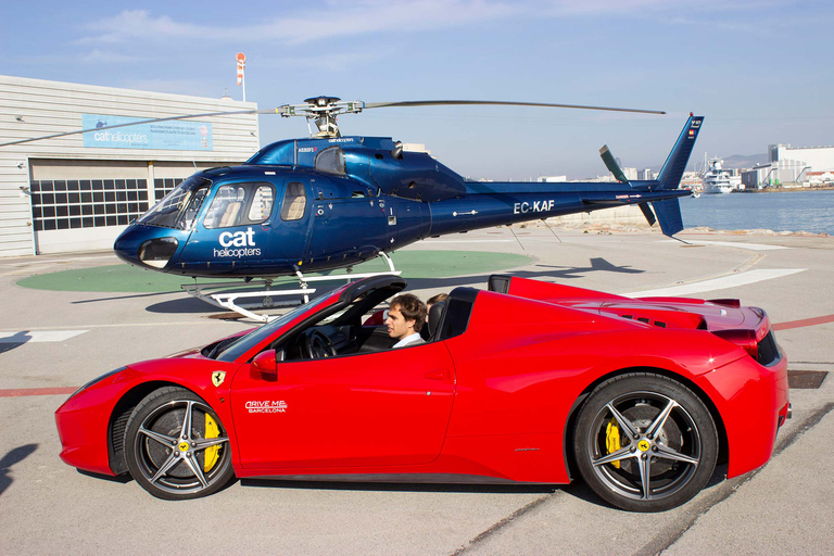 Barcelona: conducción de Ferrari y experiencia en helicópteroTour de 20 minutos