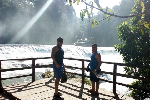 Tuxtla Gutierrez: Tagestour zu den Ruinen von Palenque mit FrühstückAgua Azul, Misolha und die Ruinen von Palenque - Englischer Reiseführer