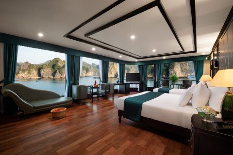 From Hanoi: 2-Day Aspira Cruises-Private Balcony and Bathtub