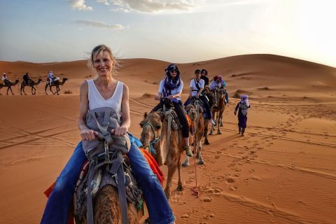 From Merzouga: Overnight Camel Trek over Erg Chebbi Dunes