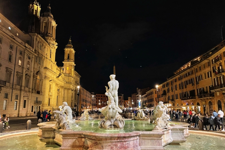 Visite de Rome au crépuscule parmi les piazzas et les fontaines