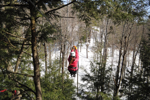 From Montreal: Zip-Lining and Snowshoeing Mountain Day TripFrom Montreal: Ziplining and Snowshoeing at Mt. Pontbriand