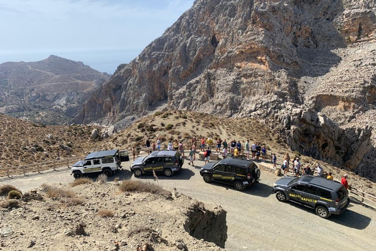 Crete: Zaros and Trypiti Gorge Off-Road Tour w/ Lunch & Wine Crete: Trypiti Gorge and South Cretan sea Safari