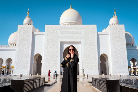 Z Dubaju: wycieczka z przewodnikiem po meczecie szejka Zayeda w Abu Zabi