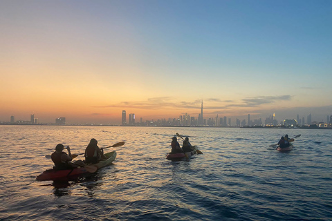 Dubai: zonsondergang Dubai Creek kajaktocht