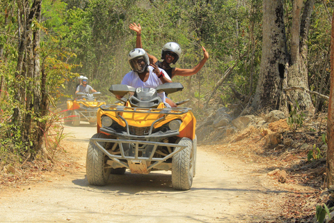 Paseo en atv compartir tirolesa y baño en cenote