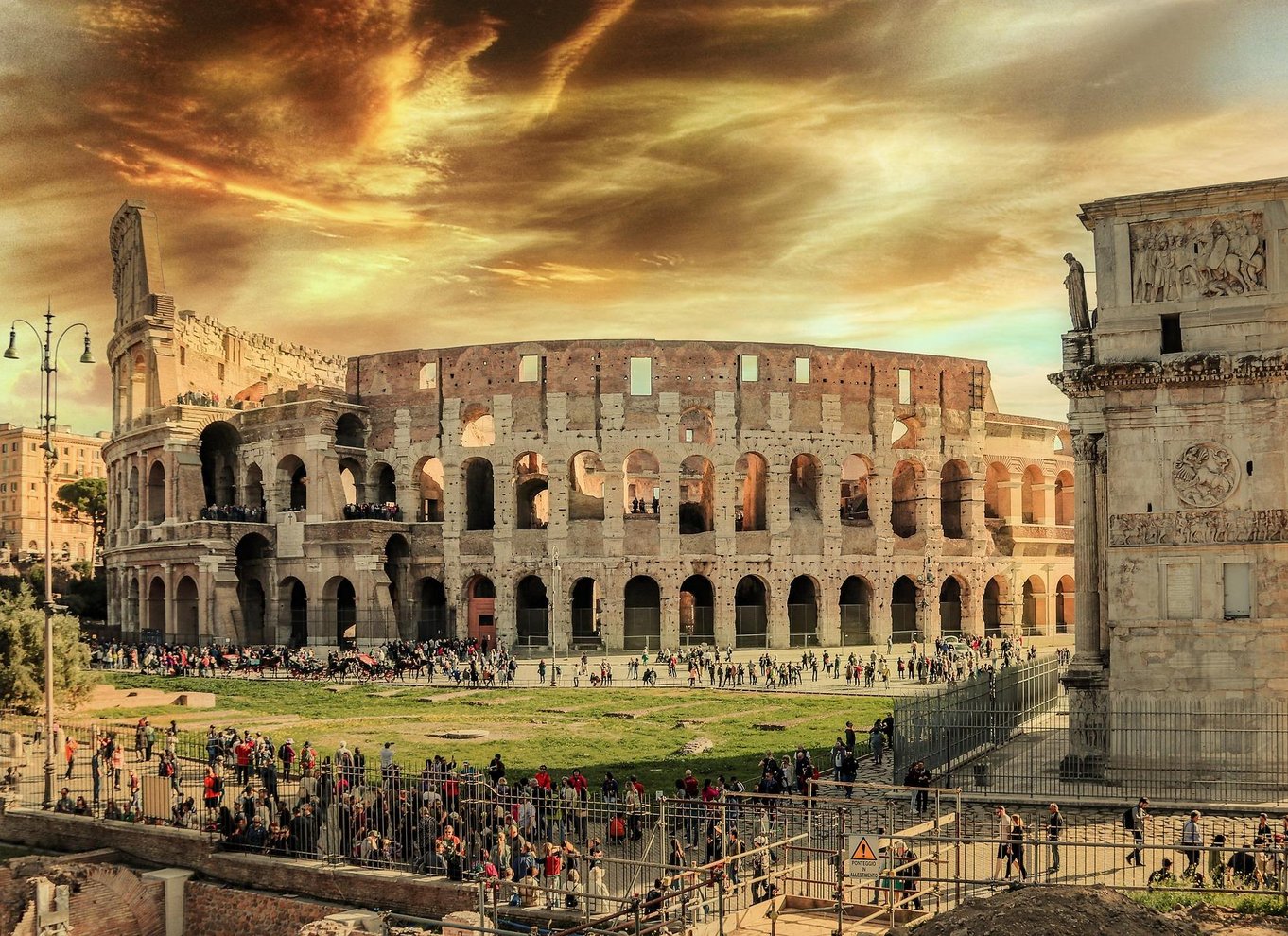 coliseo al atardecer