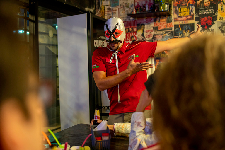 Cancun: Lucha Libre with Tacos, Margaritas, & Tequila Taster Puerto Morelos: Live Lucha Libre Match with Food Tasting