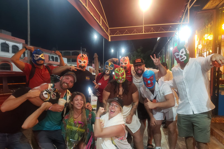 Cancun: Lucha Libre with Tacos, Margaritas, & Tequila Taster Puerto Morelos: Live Lucha Libre Match with Food Tasting