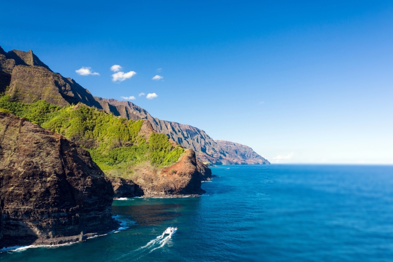 Kauai: boottocht van een hele dag naar Niihau en kust van Na PaliKauai: boottocht van een hele dag naar Niihau en de kust van Na Pali