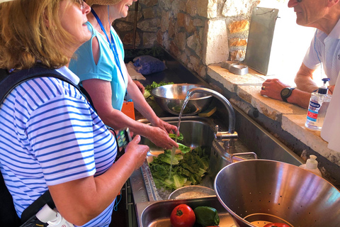 Matlagningskurs-lunch i en Agrotourism-enhet, Arcadia, GreklandMatlagningskurs-lunch i en agroturism-enhet, Arcadia, Grekland