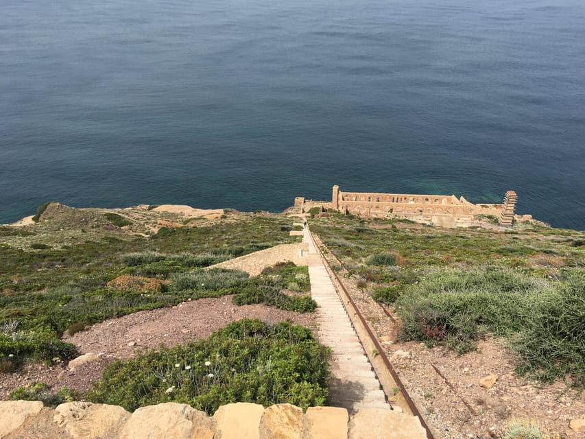 Landscape at Porto Corallo in Nebida and the coast of